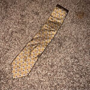 Christian Dior Gold Paisley Men's Tie